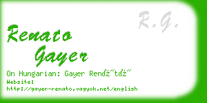 renato gayer business card